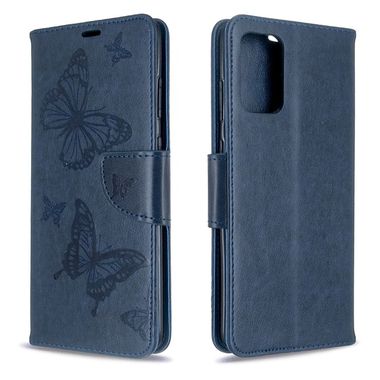 Peněženkové pouzdro na Samsung S20+ Two Butterflies Pattern-  modrá