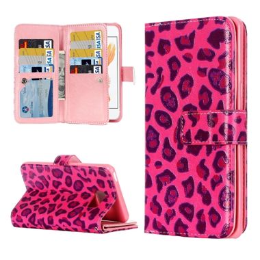 Pěneženkové pouzdro Pink Leopard na iPhone 7 / iPhone 8