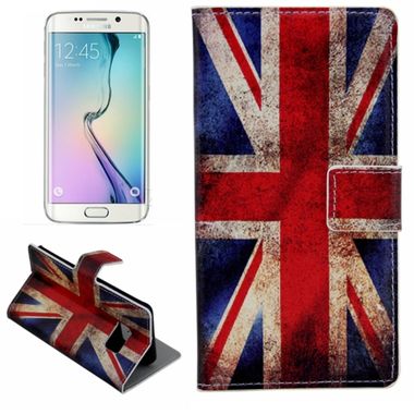 Pěneženkové pouzdro Retro UK Flag na Samsung Galaxy S6 edge
