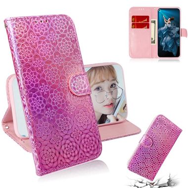 Peňaženkové púzdro Solid Color Colorfulna Huawei Honor 20-růžový