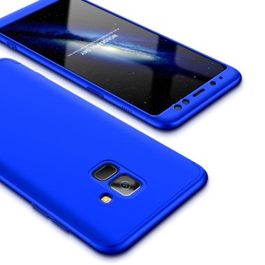 Plastové puzdro GKK na Samsung Galaxy A8+ (2018) - modrá