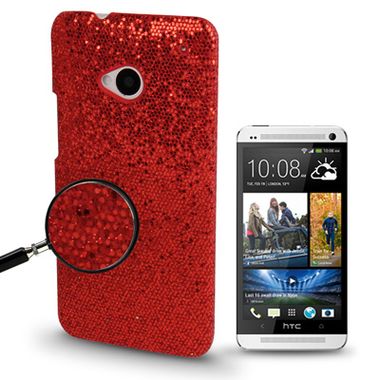 Plastový kryt Fashion na HTC One M7 - červená