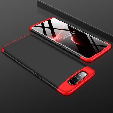 Plastový kryt na Samsung Galaxy A80 - Černočervený