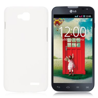 Plastový kryt Rubber Style na LG L90 - bílá