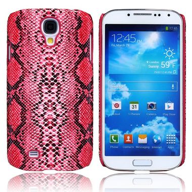 Plastový kryt Snake Texture na Samsung Galaxy S4 - růžová