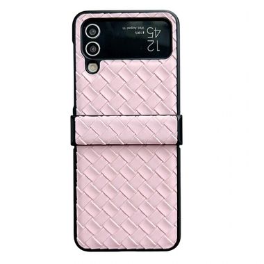 Plastový kryt Woven pro Samsung Galaxy Z Flip4 - Růžová