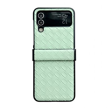 Plastový kryt Woven pro Samsung Galaxy Z Flip4 - Zelená