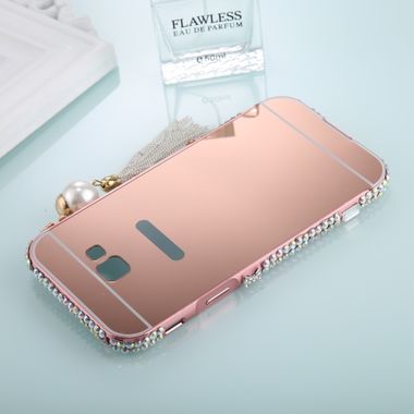 Plastový Pearl Chain na Samsung Galaxy A3 2017- ružová