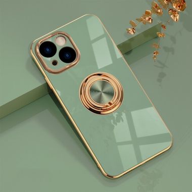 Ring Holder kryt Electroplating pro iPhone 14 – Zelená