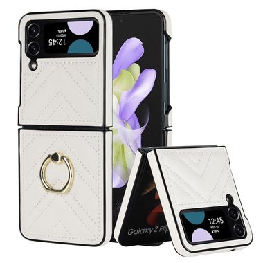 Ring Holder kryt V-shaped Samsung Galaxy Z Flip4 - Bílá