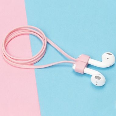 Silikonová šňůrka na sluchátka - Ružová