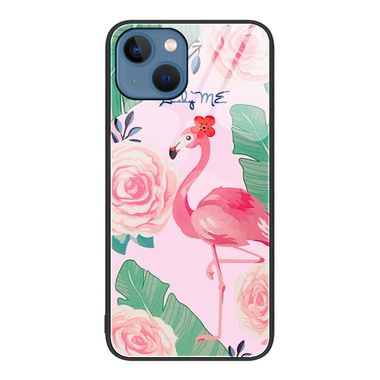Skleněný kryt Colorful Glass pro iPhone 15 - Flamingo