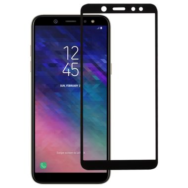 Temperované tvrzené sklo 9H + 0.26 mm. na Samsung Galaxy A6(2018) (celá obrazovka) - černá