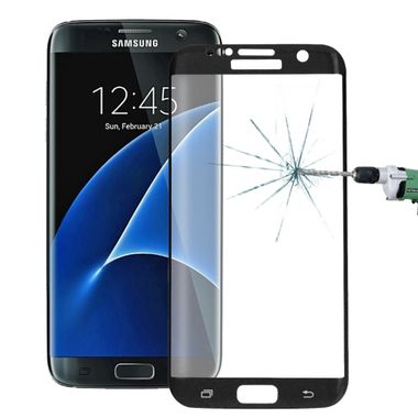 Temperované tvrzené sklo 9H + 0.26 mm. na Samsung Galaxy S7 Edge (celá obrazovka) - černá