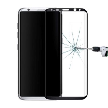 Temperované tvrzené sklo 9H + 0.26 mm. na Samsung Galaxy S8 (celá obrazovka) - černá