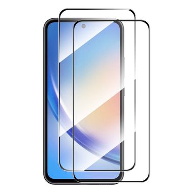 Temperované tvrzené sklo ENKAY Fullscreen 2ks na Galaxy A55 - Černá